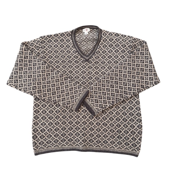 Vintage J‎ Crew Nordic Brown Men’s Sweater Size XL - Picture 1 of 5